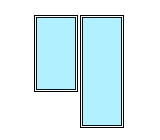 Одностворчатое окно с балконной дверью