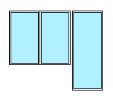 Двухстворчатое окно с балконной дверью