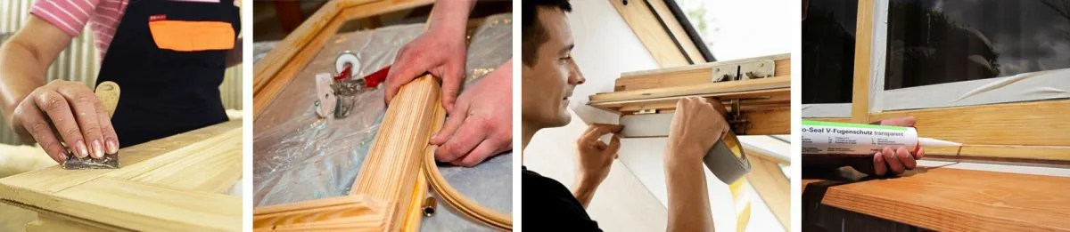 Косметический ремонт окон из дерева Косметический ремонт деревянных окон